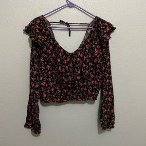 long sleeve crop top